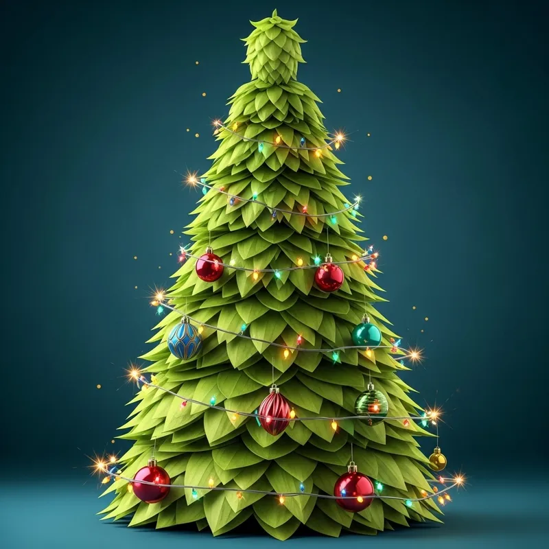 Decorated Hop Cone Christmas Tree Decoration