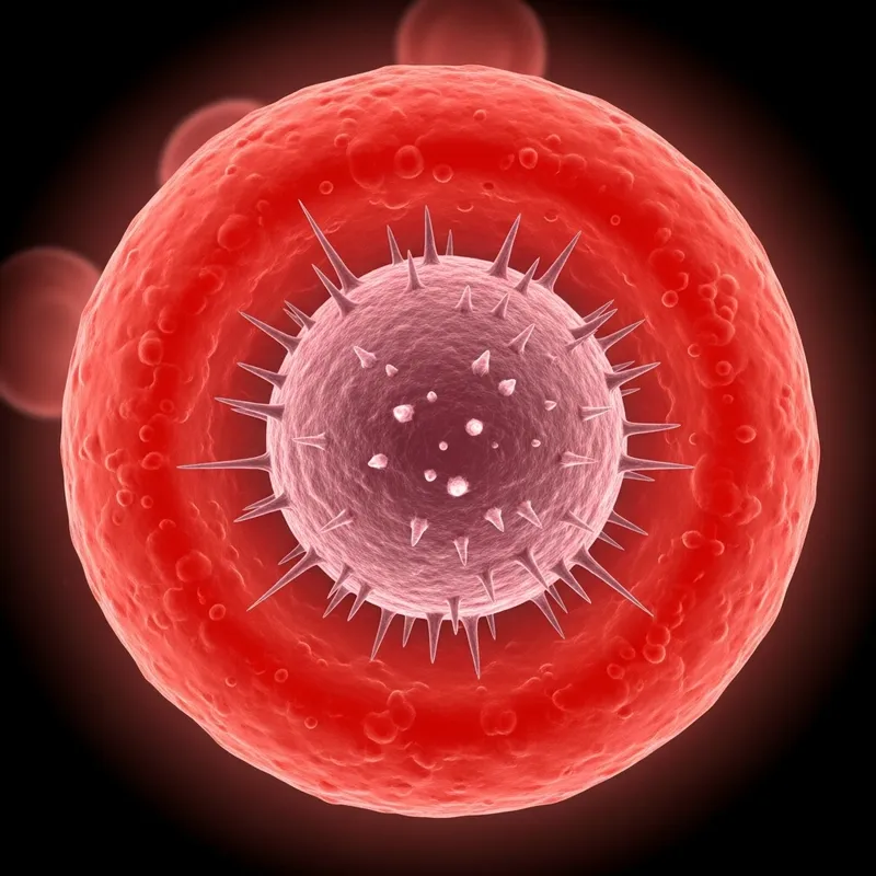 Detailed Red Blood Cell Microscopy Art