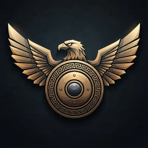 Eagle-Inspired Greek Titan Logo Design