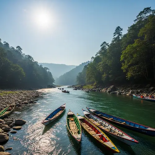 Dawki River in Meghalaya: Crystal Clear Waters & Colorful Boats