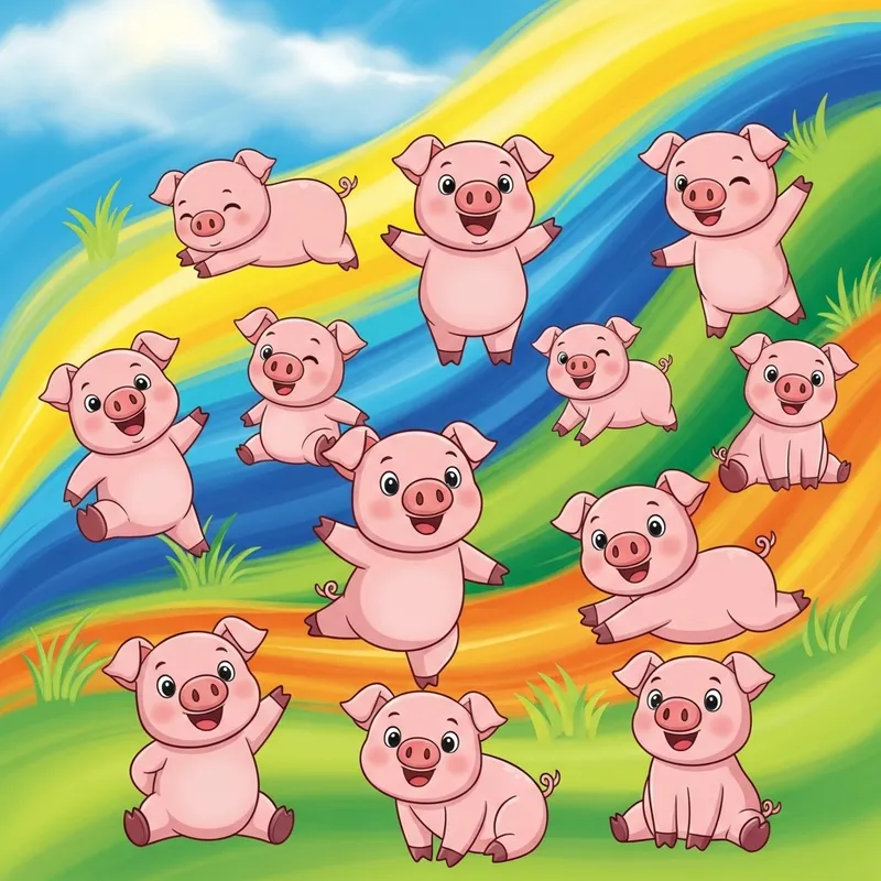 Colorful Pig Flag Design for Country Lovers