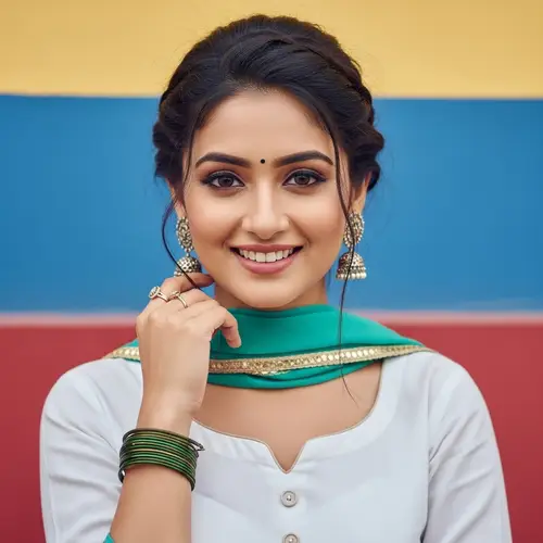 Elegant South Asian Woman | Youthful Charm & Cultural Roots