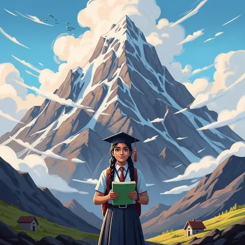 Determined South Asian Female Student Facing Educational Journey