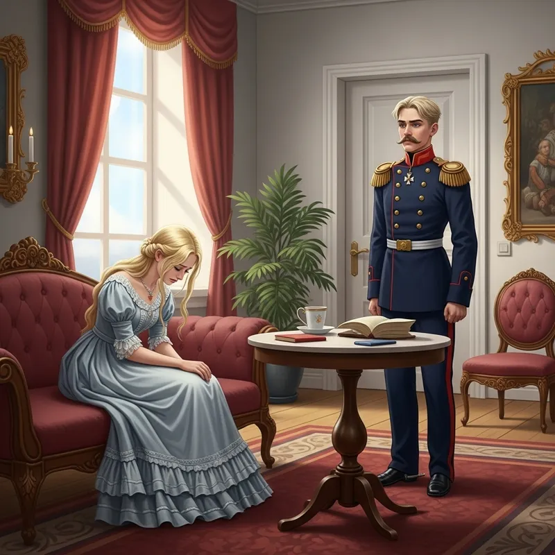 19th Century Russian Aristocratic House: Kislovodsk Drawing Room Scene 19th Century Russian Aristocratic House: Kislovodsk Drawing Room Scene