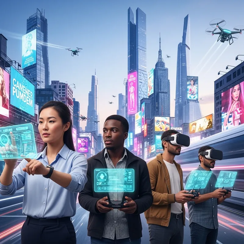 Futuristic Technology Cityscape - High-Tech Diversity | Explore the Future