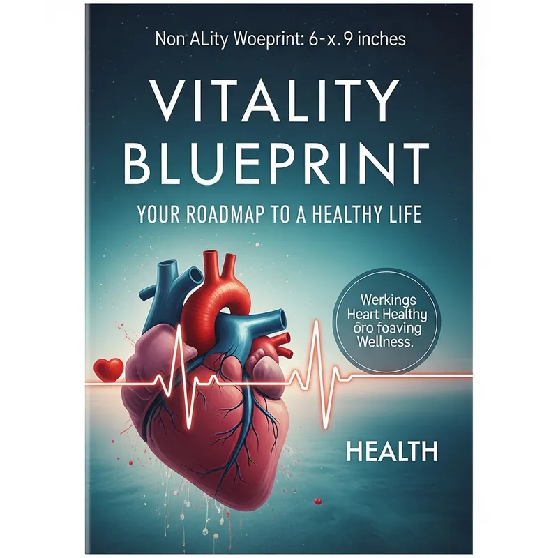 Compelling Book Cover Design for Heart Health: Vitality Blueprint Compelling Book Cover Design for Heart Health: Vitality Blueprint