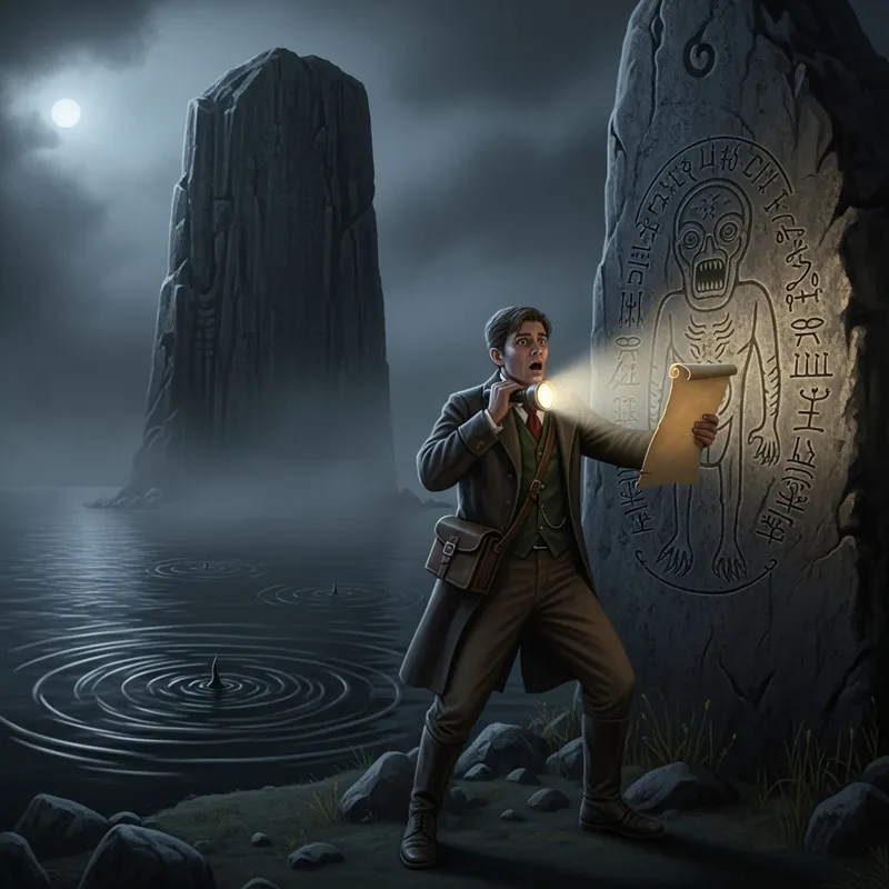 Lovecraftian Horror: Unearthed Monolith & Ancient Secrets