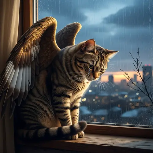 Sad Cat with Wings: A Heartwarming Tale