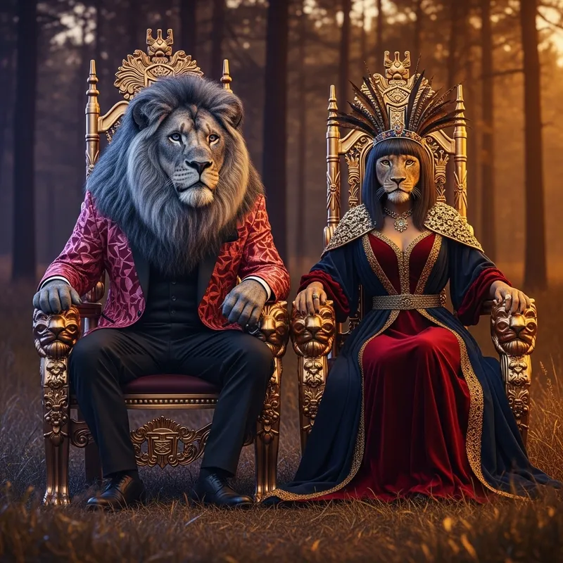 Majestic Alpha Lion in Smoke Grey with Ecuadorian Queen