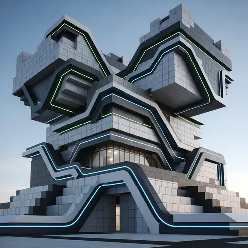 Modern Cascading Blocks Structure | Futuristic Design