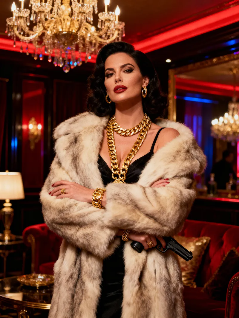 Glamorous Mafia Aesthetic: Model & Style Inspiration