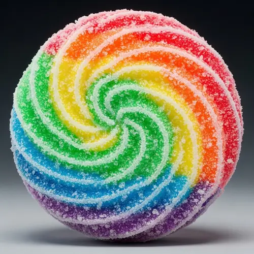 Brazilian Frozen Sweet Candy | Colorful 12" Diameter Treat