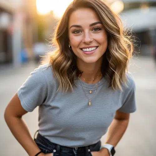 Confident and Stylish Young Woman Portrait | Casual Chic Elegance