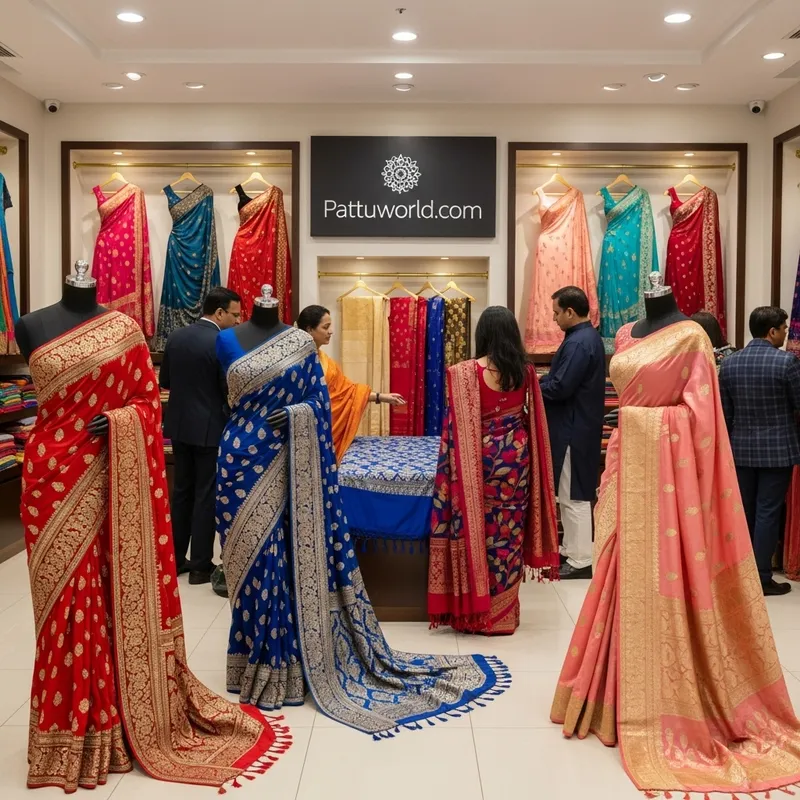 Explore Dazzling Pattu Saree Selection at Pattuworld Showroom