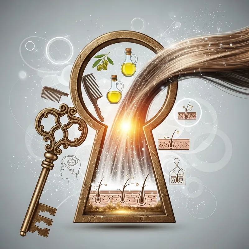 Unlocking Secrets to Healthy Hair - Abstract Representation