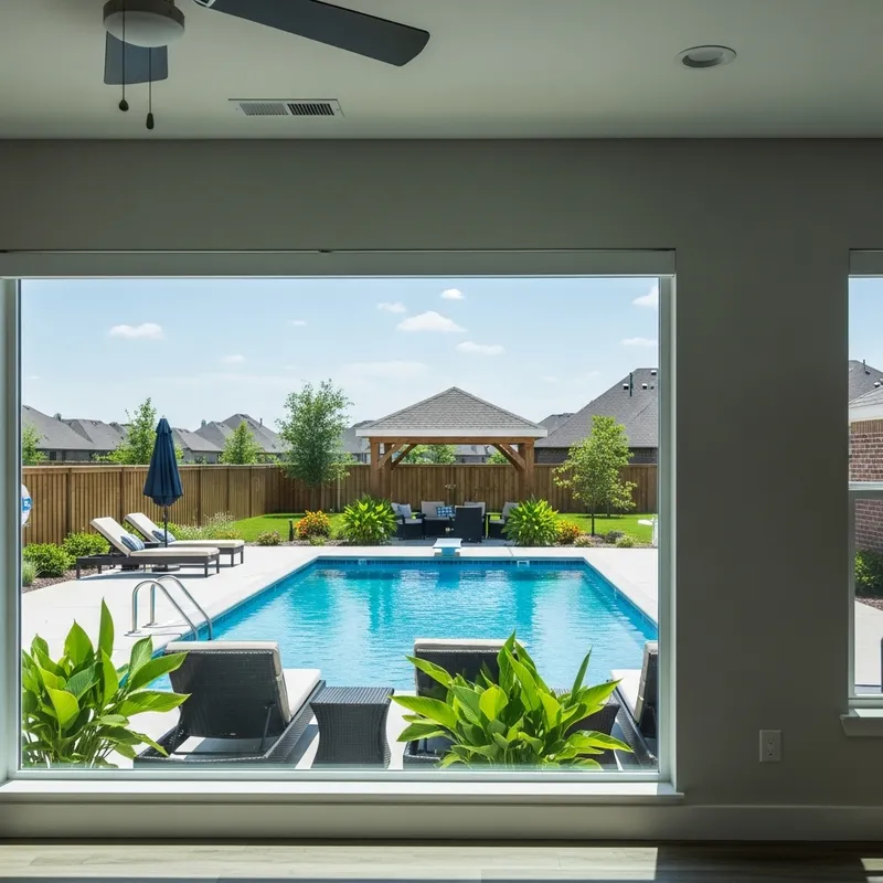 Stunning Outdoor Pool Views from Spacious Modern Home