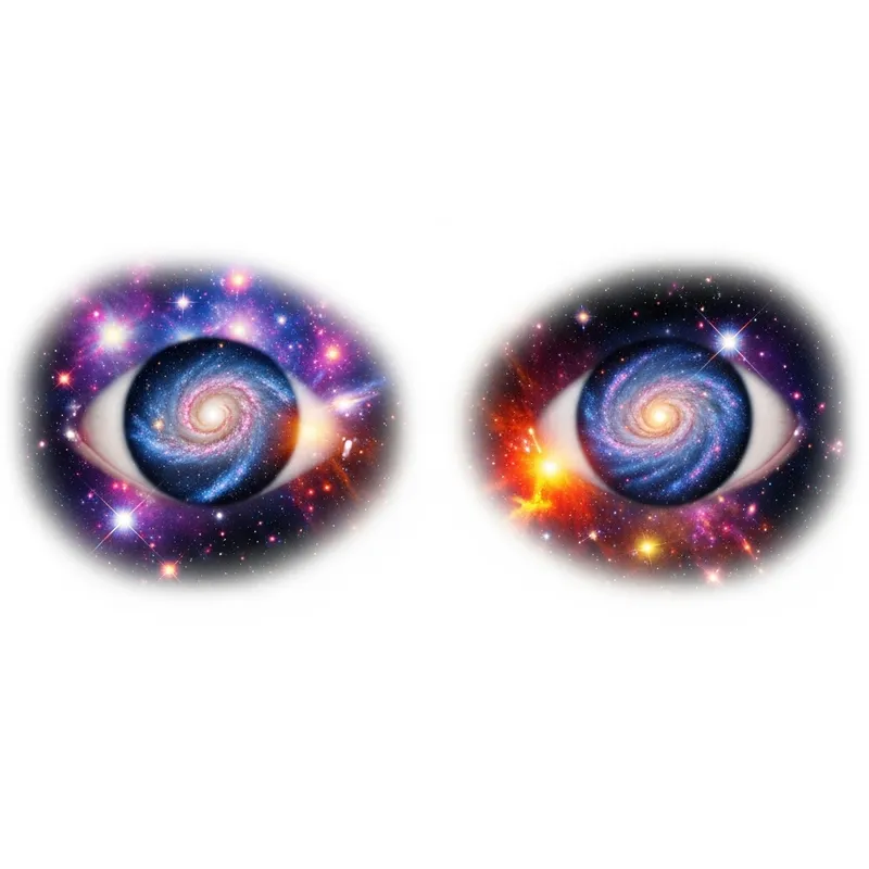 Galactic Gaze: Intertwining Galaxies in Enchanting Eyes Galactic Gaze: Intertwining Galaxies in Enchanting Eyes