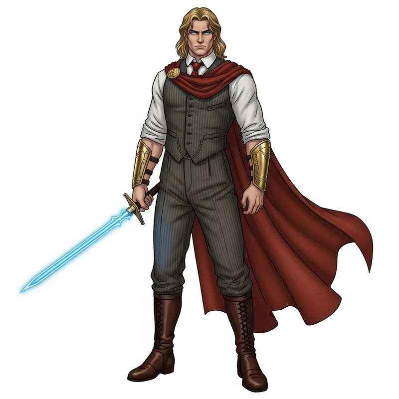 Tall Greek Demi-God Son of Zeus | Golden Hair Blue Eyes