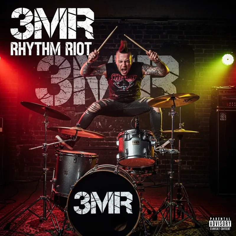 3MR Punk Rock Album Cover Featuring Drummer