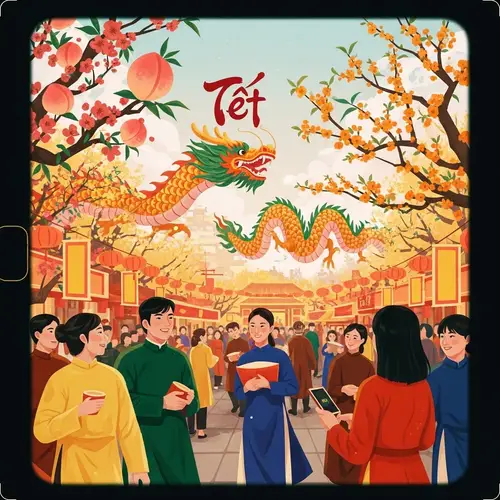 Traditional Vietnamese Tet Festival: Joyous Celebrations & Lucky Dragon