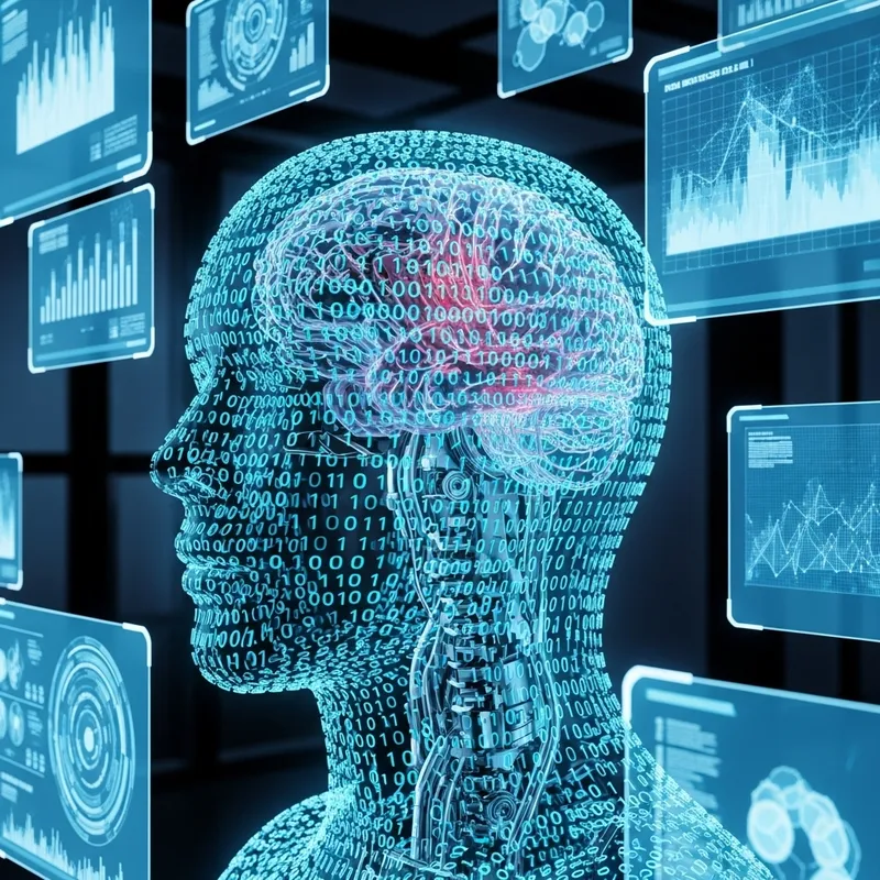 Futuristic AI and Data Visualization