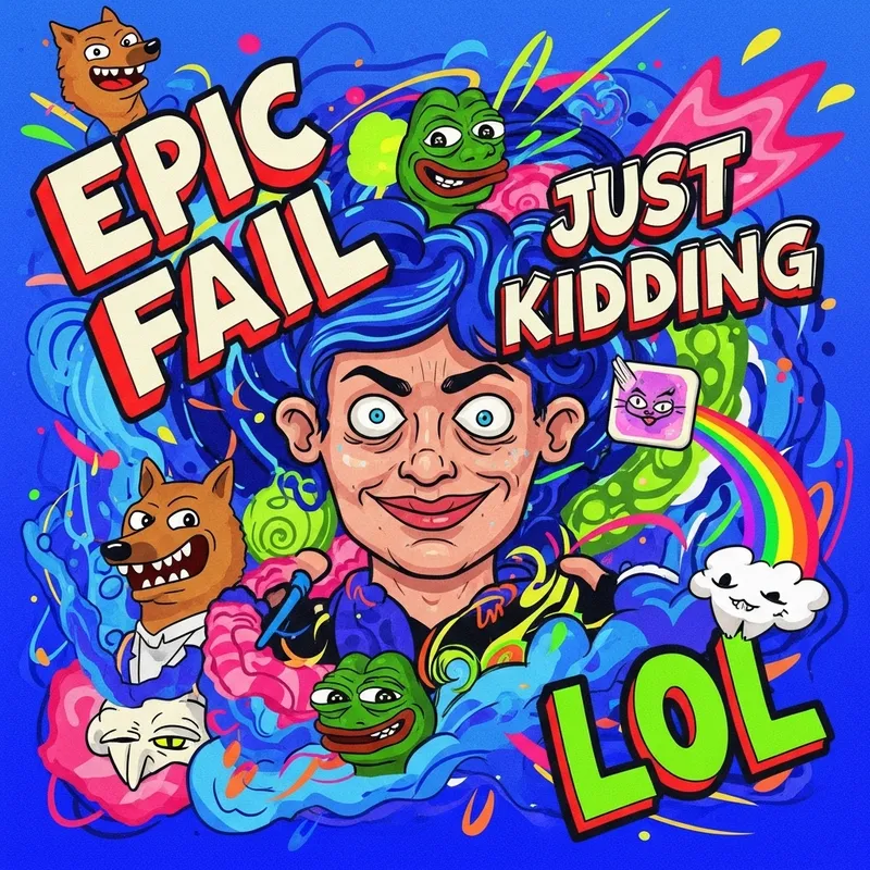 Vibrant Meme-Inspired Illustration: Bold & Playful Style