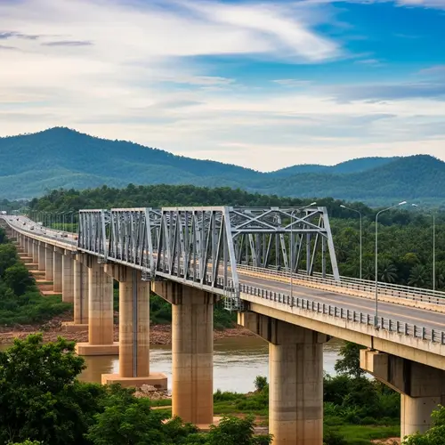 Friendship Bridge Connecting Thailand and Laos | Symbol of Unity