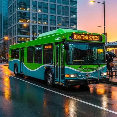 Vibrant Green Turquoise Bus | Explore the Colorful Ride