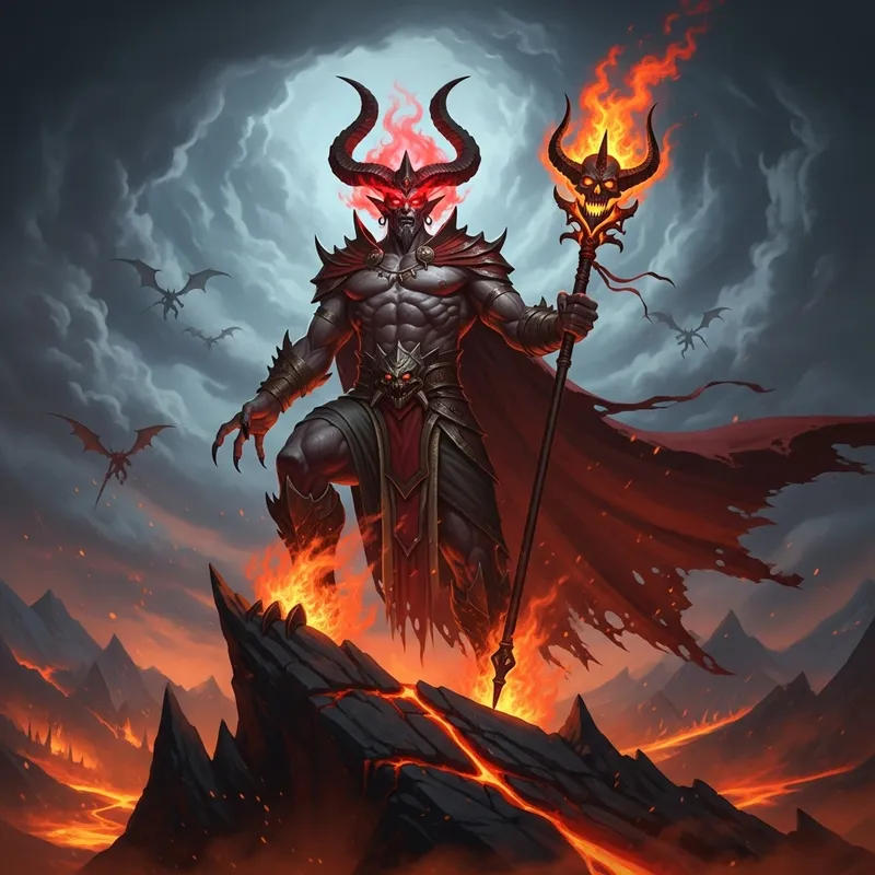 King of Demons: Fiery Aura & Burning Scepter
