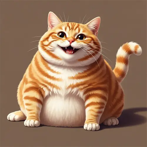 Happy Chubby Orange Cat: Pure Joy Unleashed