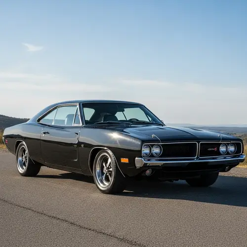 Classic Black Dodge Charger: American Muscle Car Under the Sun