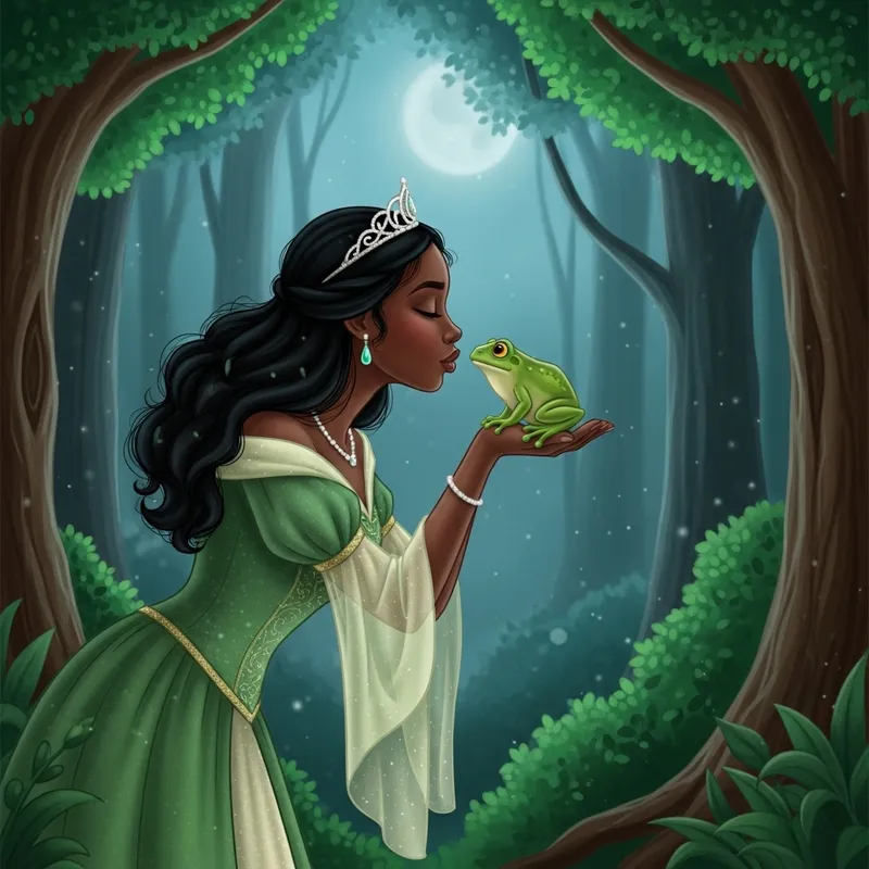 Princess Tiana Kissing Frog | Enchanted Forest Magic