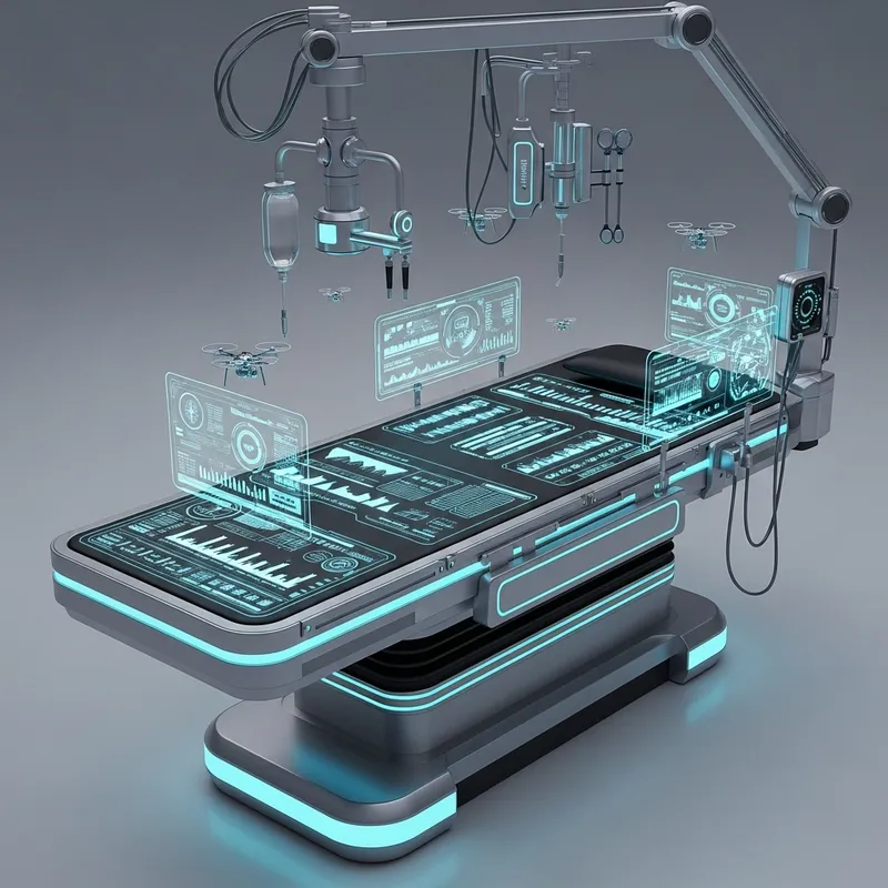 Futuristic Medbed: Advanced Health Technology and Care