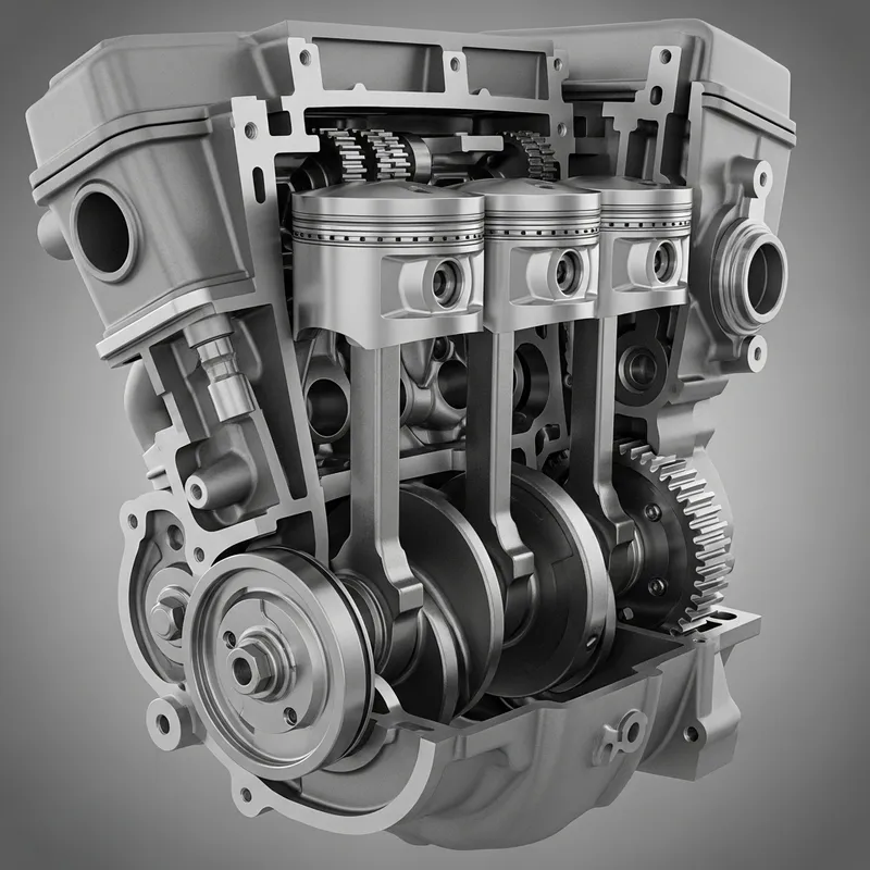 Detailed Motor Image | Inner Workings and Pistons
