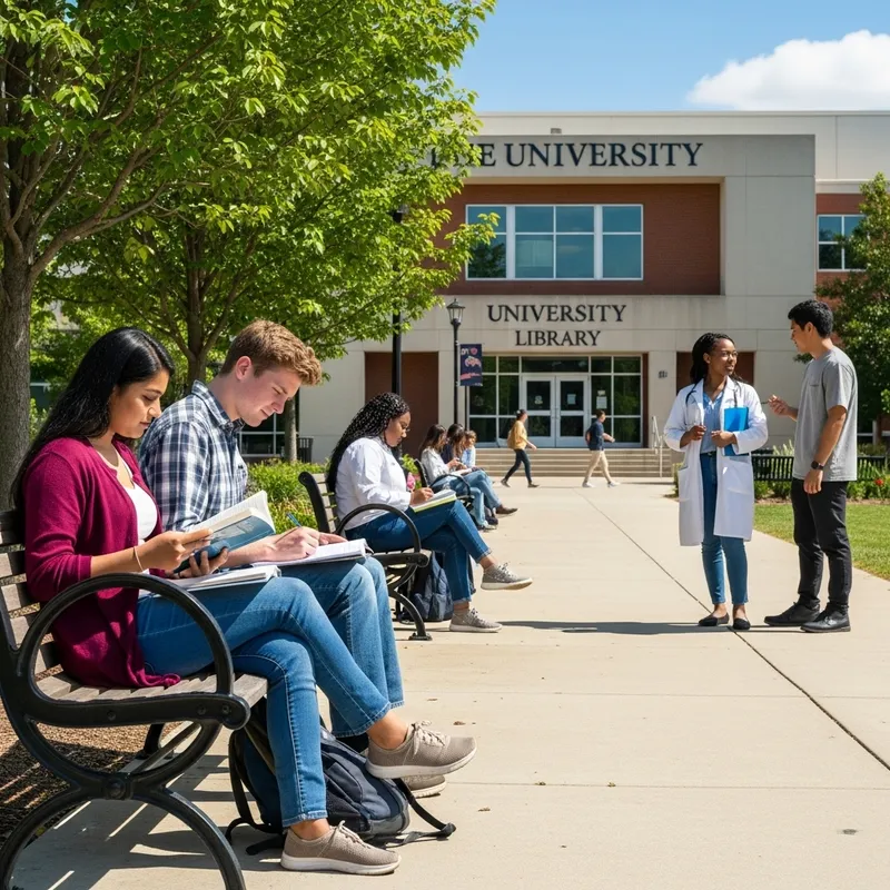 Diverse Mix of Students in a Vibrant University Setting