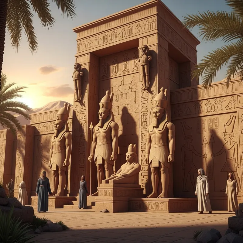 Egypt Empire Soldiers Memorial - Ancient Tribute in Sandstone Egypt Empire Soldiers Memorial - Ancient Tribute in Sandstone