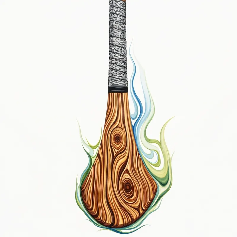 Intricate Hurling Stick Abstract Design Painting Intricate Hurling Stick Abstract Design Painting