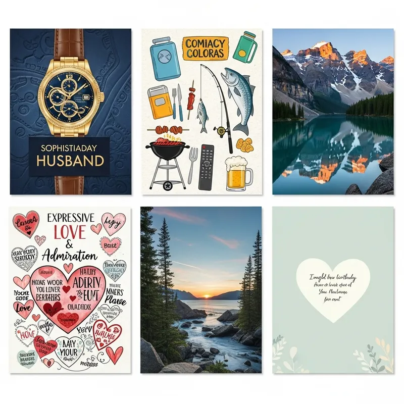 Sophisticated, Comical, Nature-Themed & More Birthday Cards for Husband