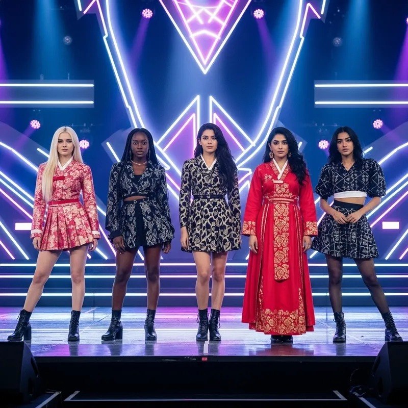 K-Pop Girl Group Concert Costume Design
