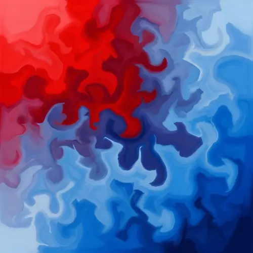 Abstract Redemption: Dynamic Forms & Vibrant Colors