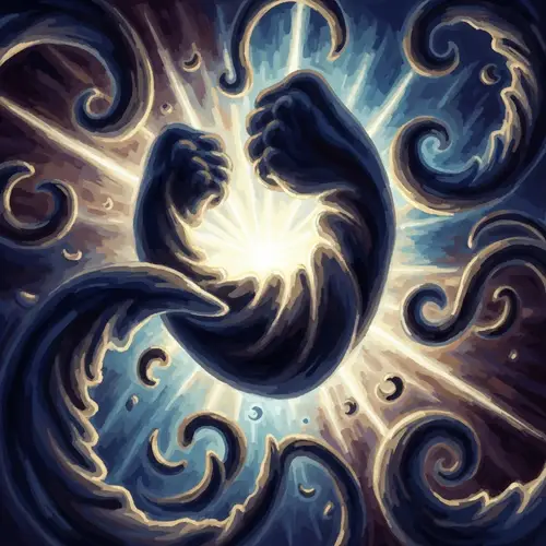 Resilience Abstract Illustration: Strength, Flexibility, Rebound