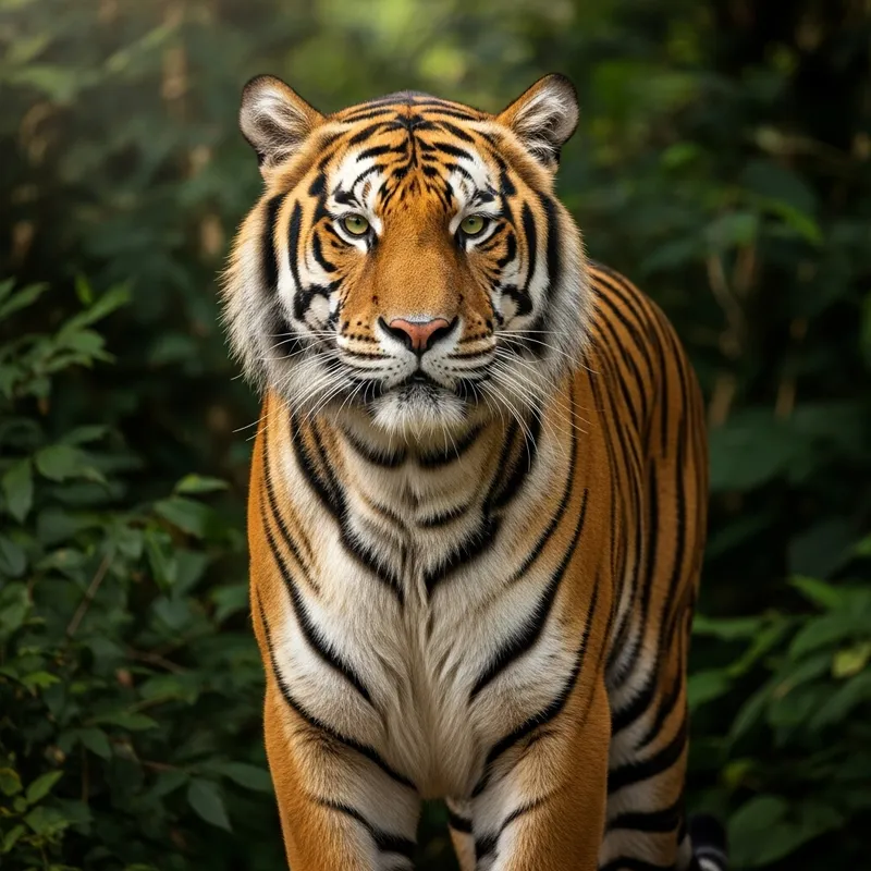 Majestic Tiger in Lush Jungle Setting