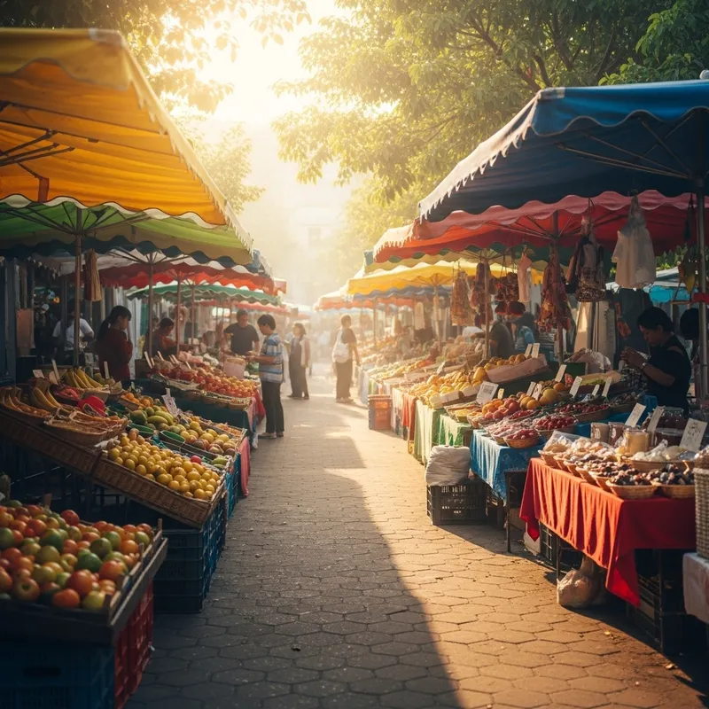 Village Market at Dawn: A Vibrant Community Experience