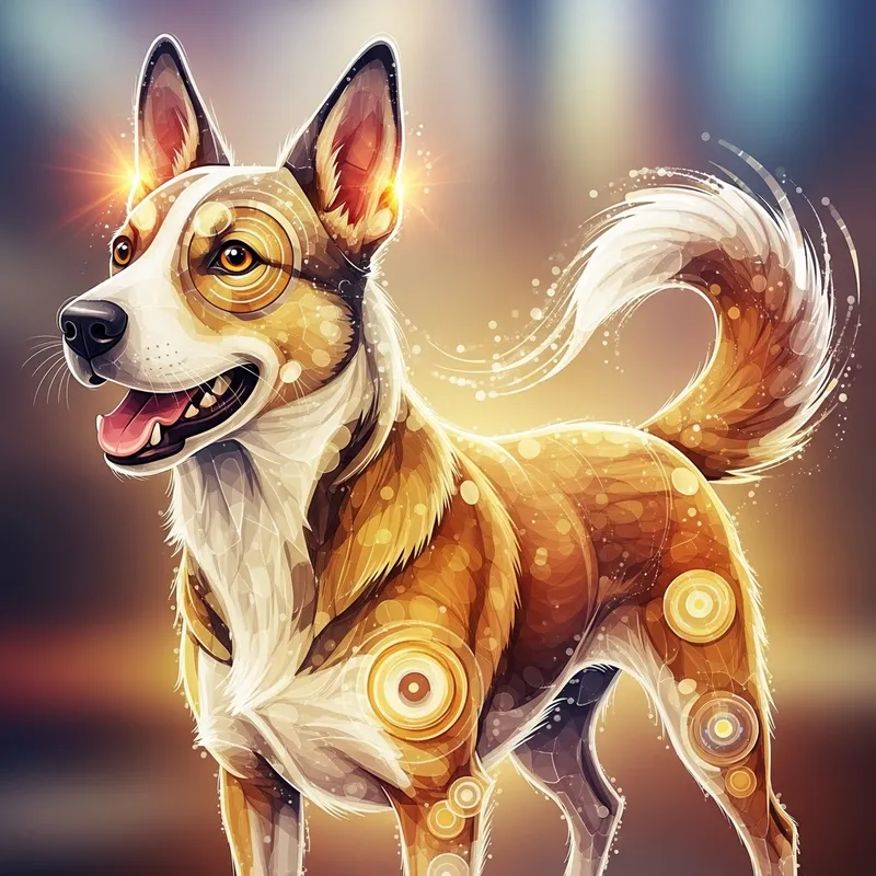 Cute Canine VAE Dog with Tapered Ears and Expressive Eyes