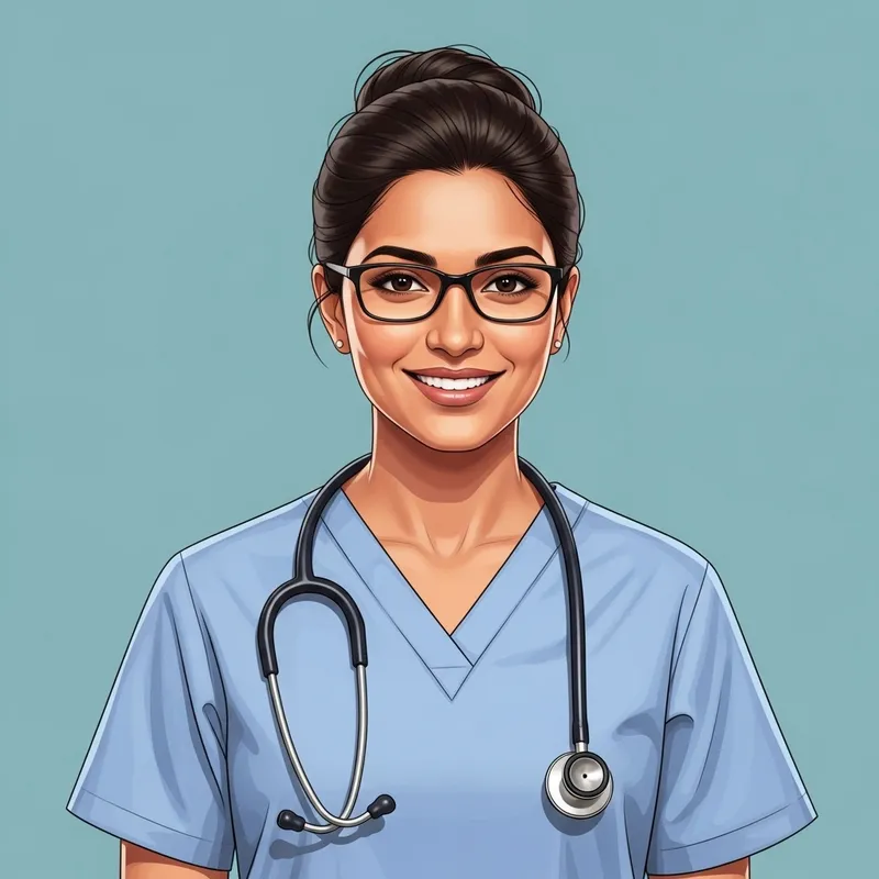 Realistic Smiling Doctor on Blue Background Realistic Smiling Doctor on Blue Background