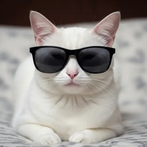 Stylish Domestic Cat with Sunglasses - Unmatchable Coolness