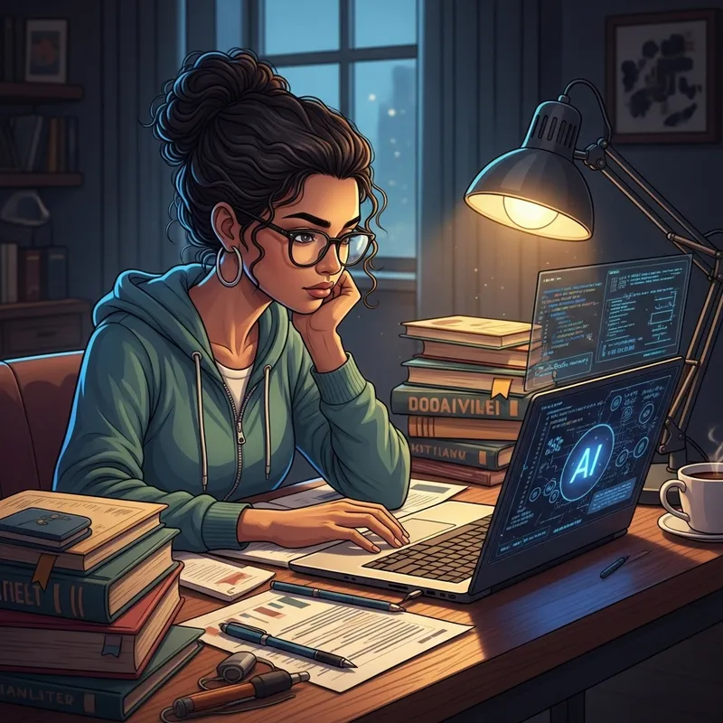 Middle Eastern Student Learning AI