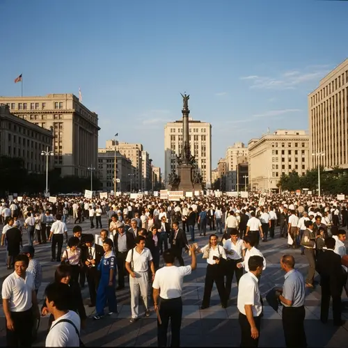 Historical Representation of a City Square, June 4, 1989