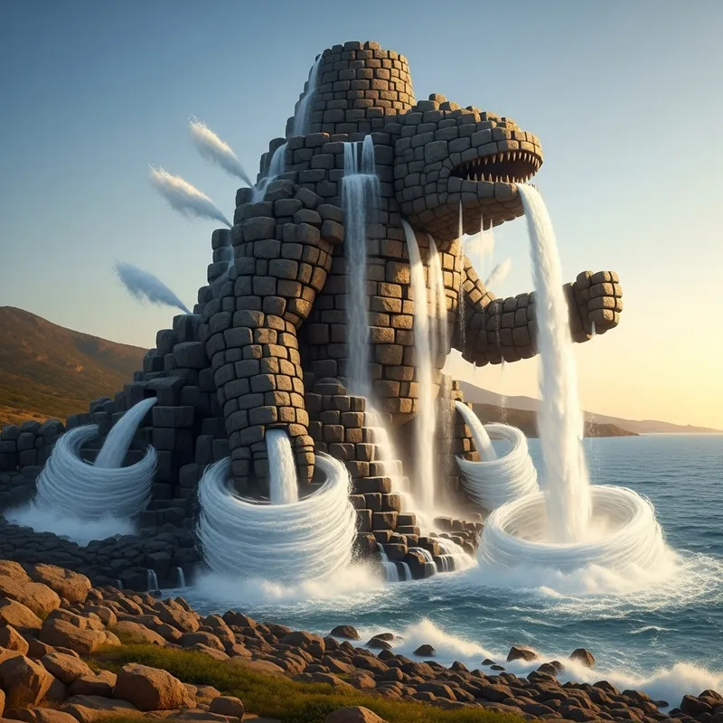 Nuraghi-Inspired Pokémon: Towering Water Creature