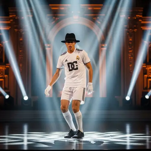 Real Madrid Dance Performer in Moonwalk Pose